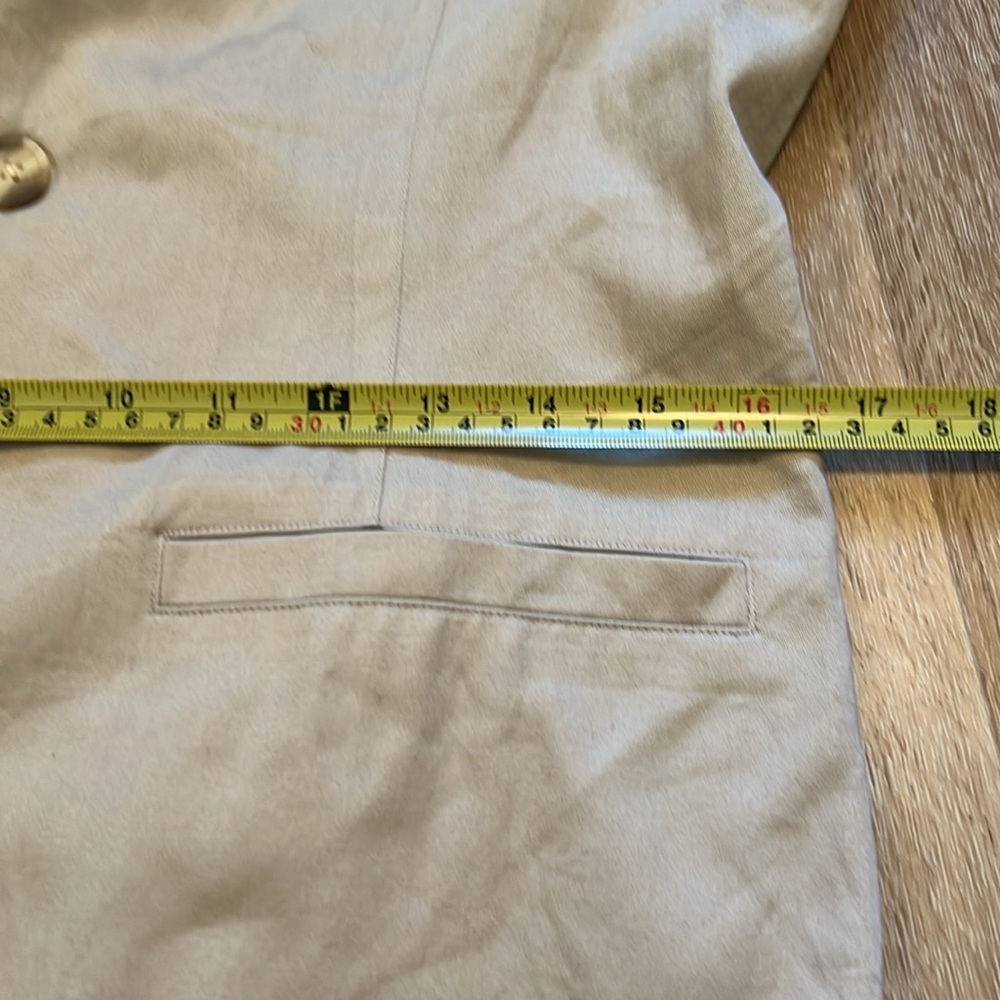 HAROLD’S Women’s Size 8 Tan Three Button Blazer 100% Cotton - Picture 6 of 12